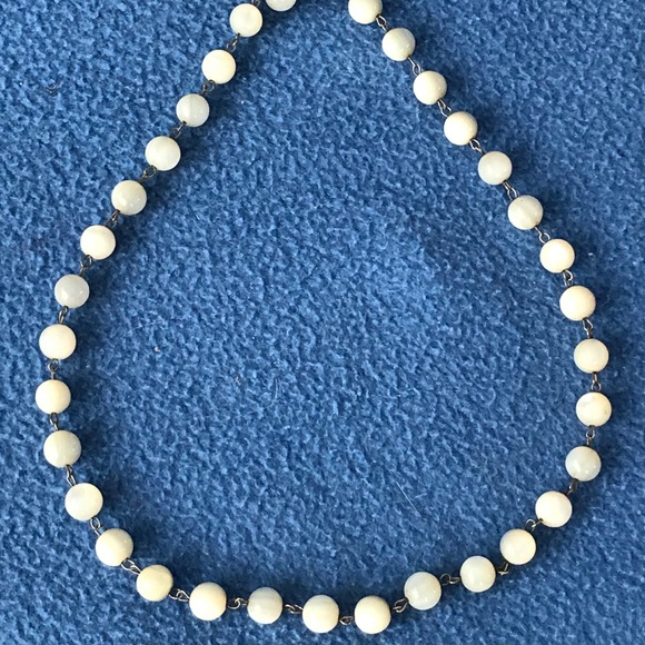 ANTIQUE MOP Beaded Necklace Opaline Translucent - Picture 4 of 8
